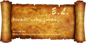 Benkóczky Lenke névjegykártya